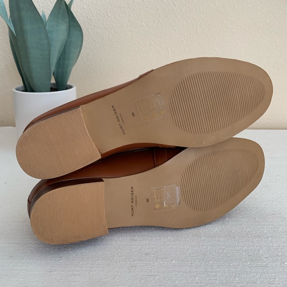 New Kurt Geiger London Kiara Camel Leather Gold Chain Loafers Woman’s EU38 US7 - Picture 11 of 11